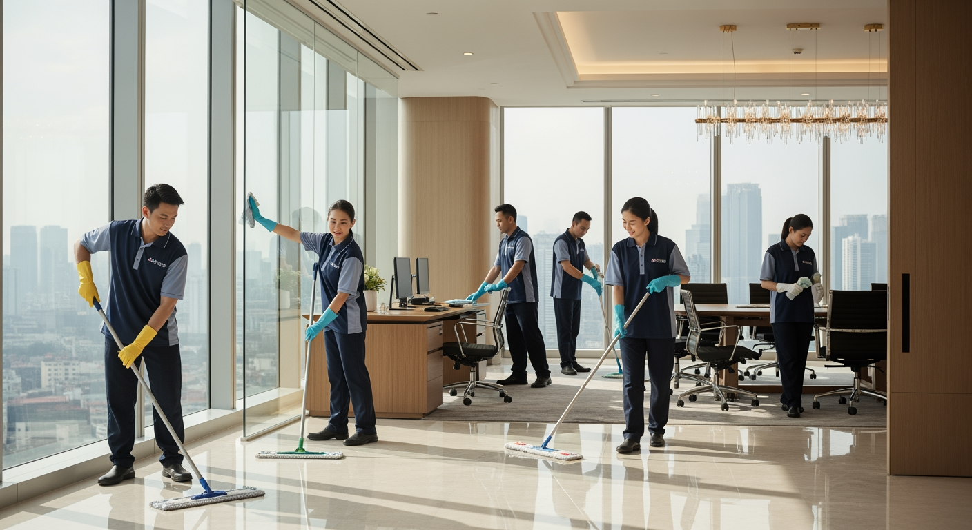 Read more about the article Yayasan Penyalur Tenaga Kerja Cleaning Service Untuk Gedung Perkantoran Jakarta Pusat Bersama Adhicare
