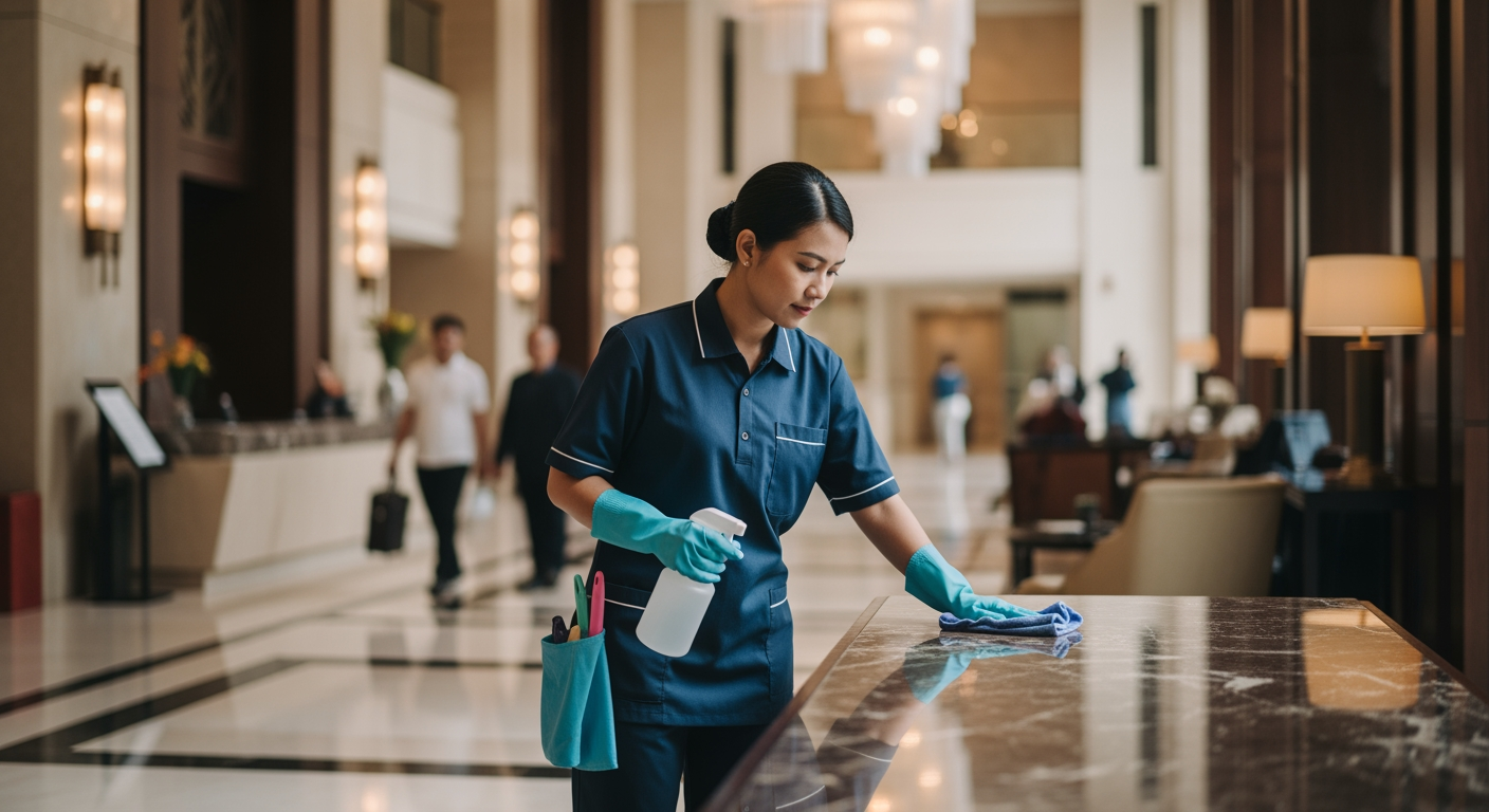 Read more about the article Yayasan Penyalur Tenaga Kerja Cleaning Service Untuk Hotel Dan Restoran Jabodetabek Bersama Adhicare