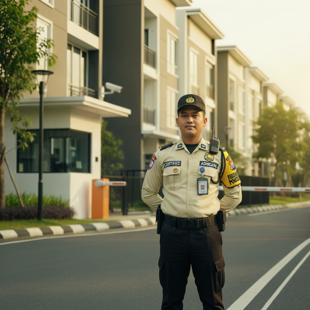 Read more about the article Pengamanan Lingkungan Aman Dengan Satpam Tersertifikasi Di Jakarta Barat Dengan Adhicare